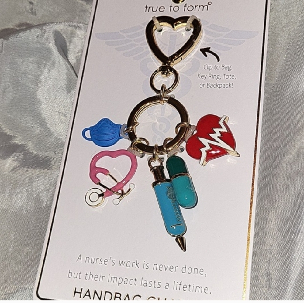 True to Form NURSE Keychain BAG Charm FOB Brand New On Card HL te